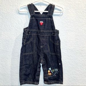 NEW WITHOUT TAG Disney Pooh Bear Blue Cotton Denim Overalls, Size 6-9M